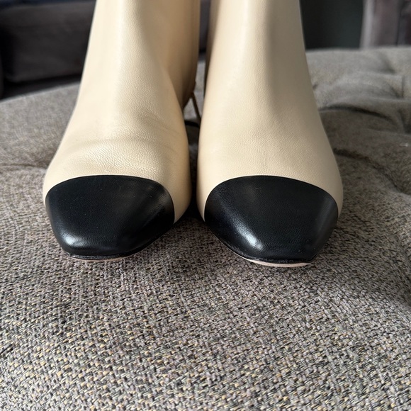 Veronica Beard Two-Tone Ankle Boots in Beige and Black - Cecile Booties - Picture 8 of 8